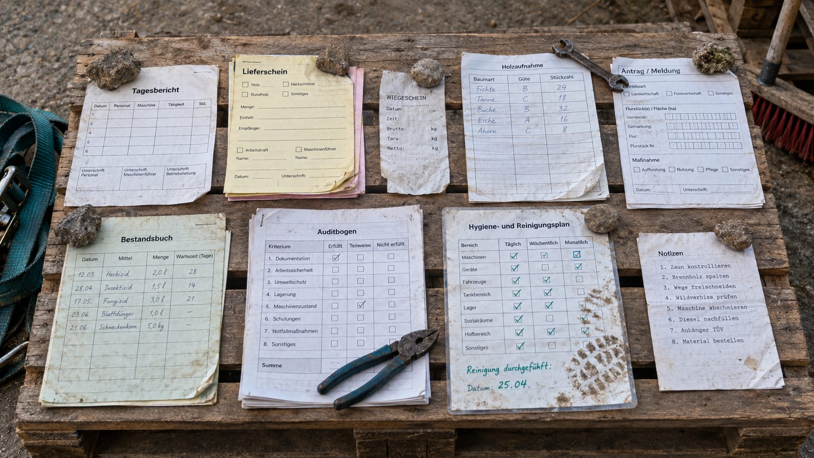 Einsatzbeleg auf Papier zwischen Antragsportal und Buchhaltung