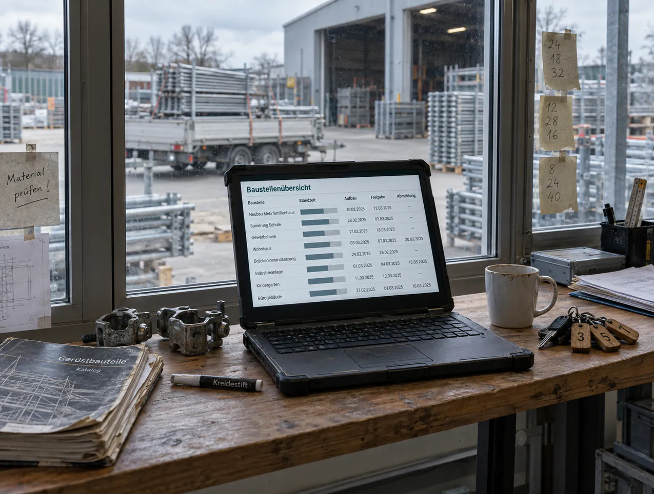 Büro, Disposition, Lager und Kolonne arbeiten in derselben Anwendung