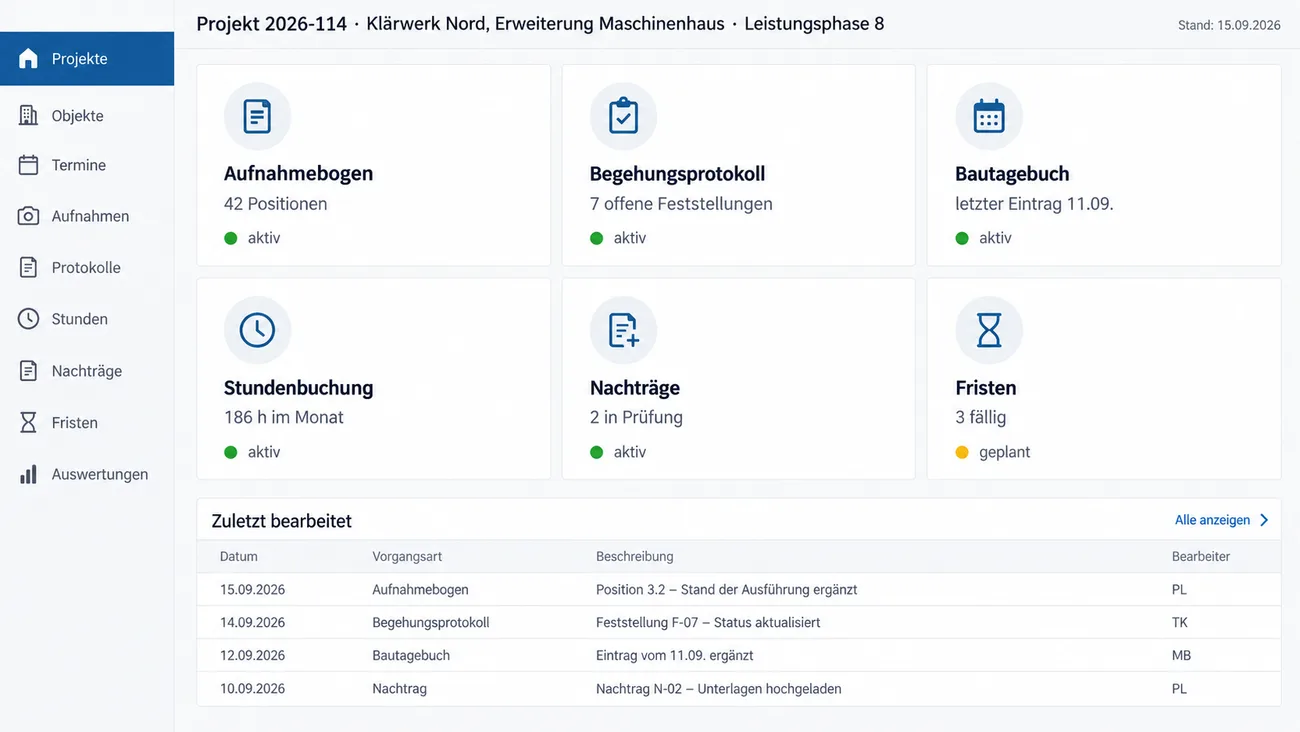 Maske: Auswahl des Umfangs vom einzelnen Aufnahmebogen bis zur vollständigen Anwendung