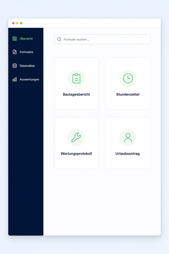 Eine zentrale Plattform für alle Formulare
