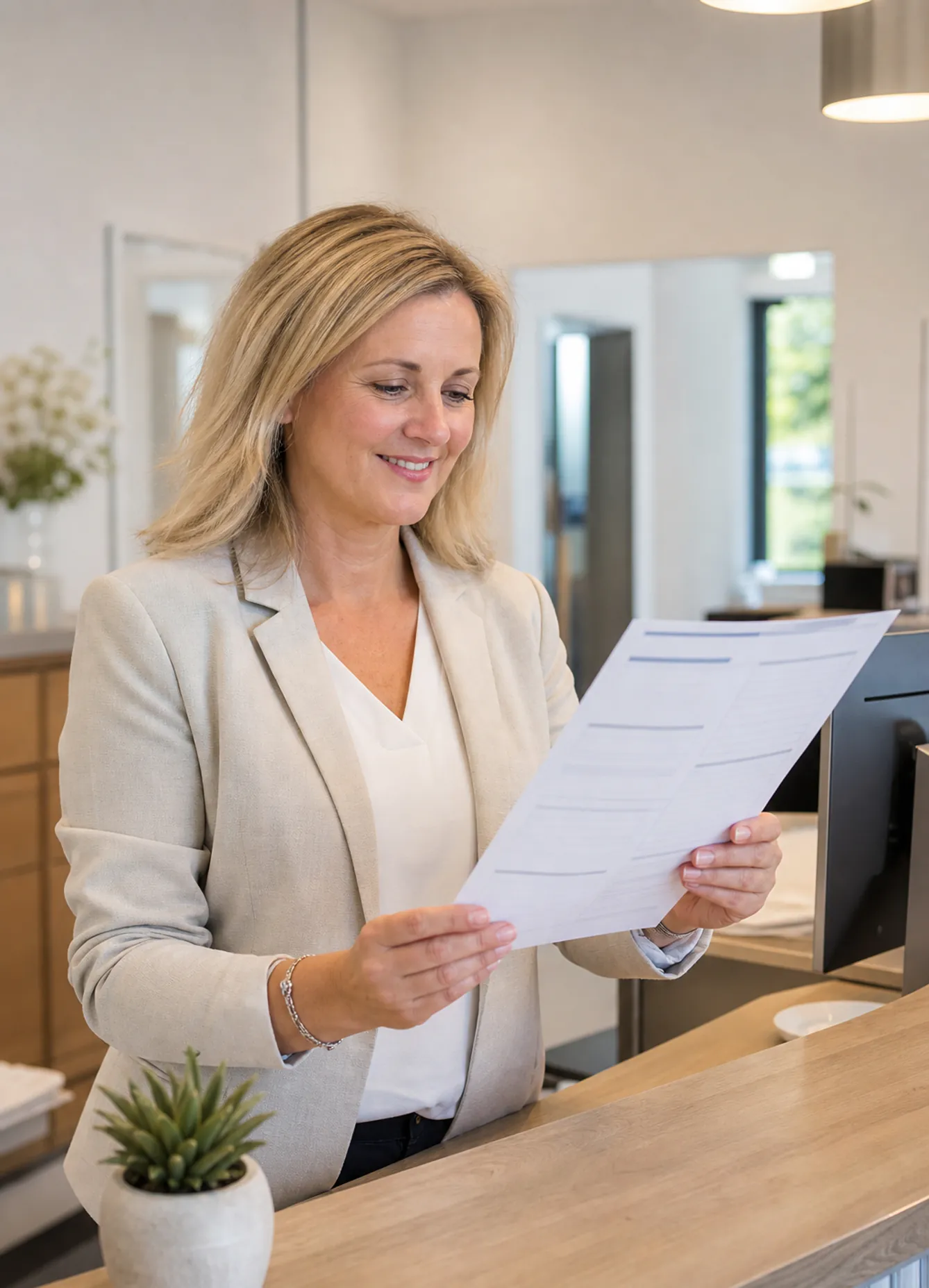 Zufriedener Betrieb mit professionell gestaltetem Print-Formular