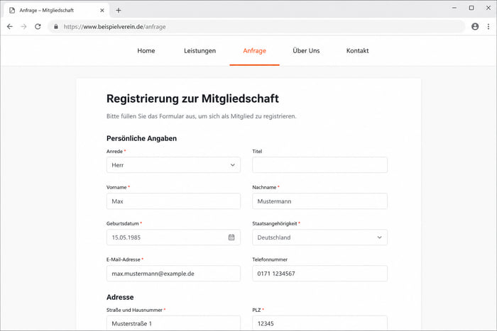 Webformulare