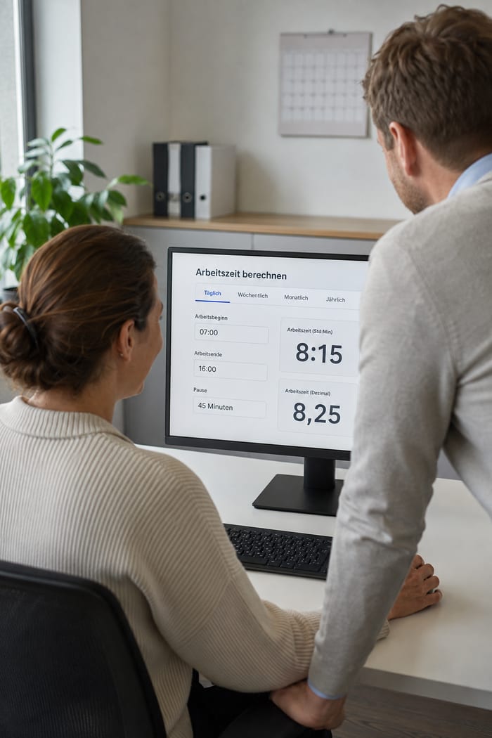 Digitalisierung der Arbeitszeitberechnung