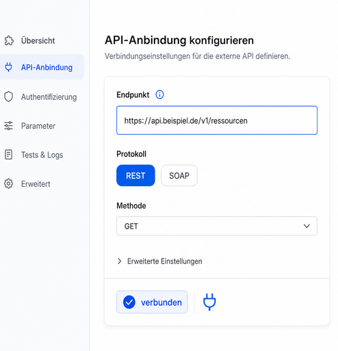 API-Anbindung des Formulars