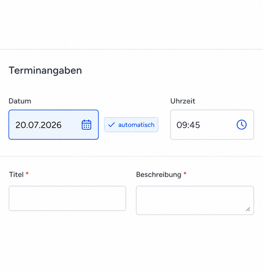Automatisches Datum im Formular