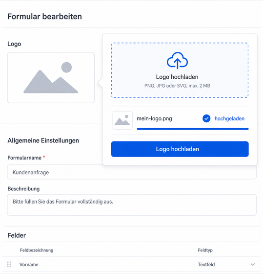 Logo ins Formular importieren