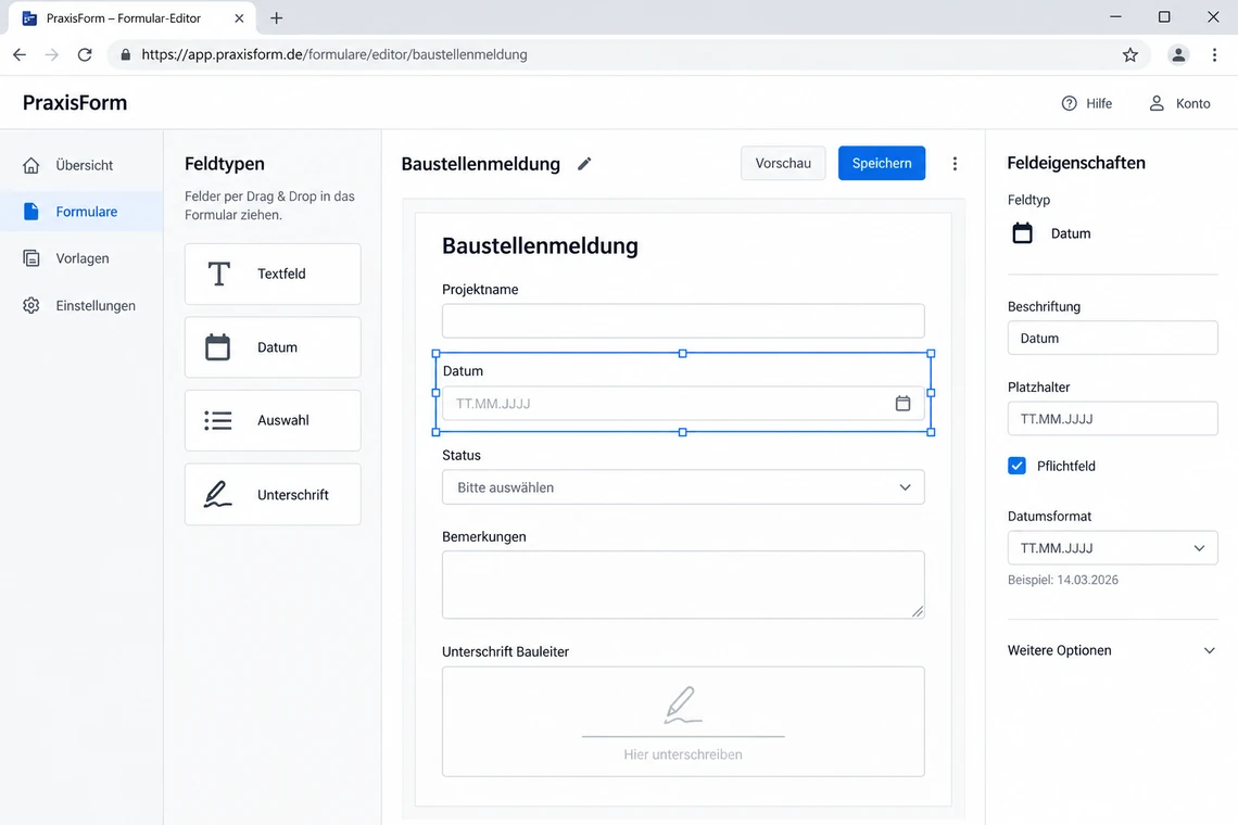 Formularerstellung