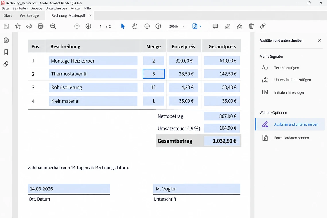 PDF-Formulare: Vorteile und Grenzen
