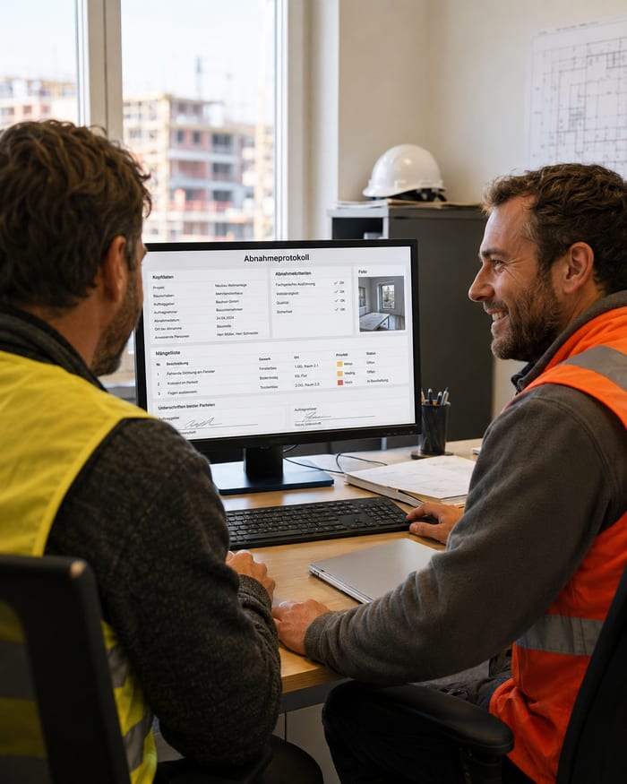 Digitalisierung des Abnahmeprotokolls
