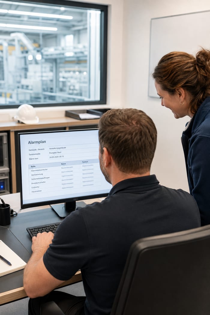 Digitalisierung des Alarmplans