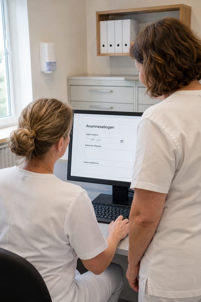 Digitalisierung des Anamnesebogens