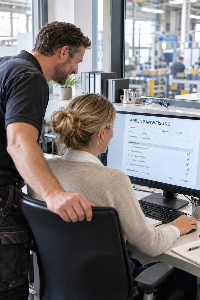 Digitalisierung der Arbeitsanweisung