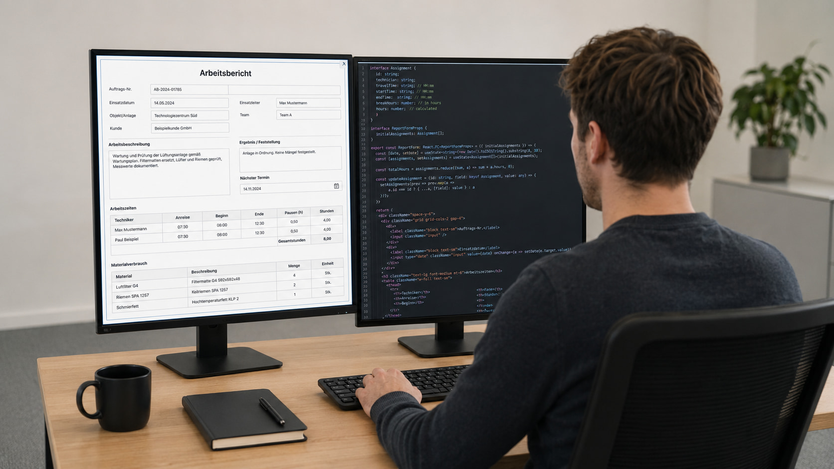 Arbeitsbericht mit Formilo programmieren lassen
