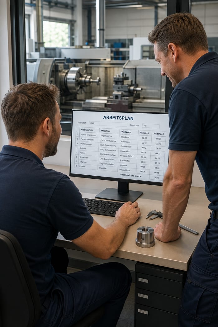 Digitalisierung des Arbeitsplans