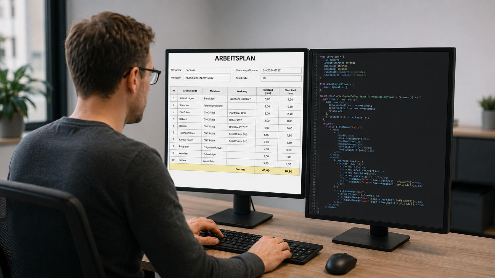Arbeitsplan mit Formilo programmieren lassen