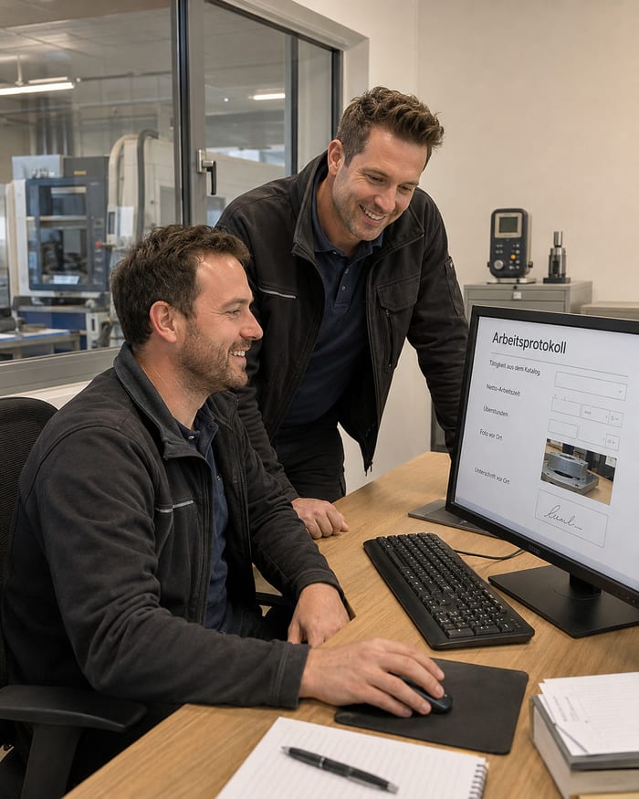 Digitalisierung des Arbeitsprotokolls