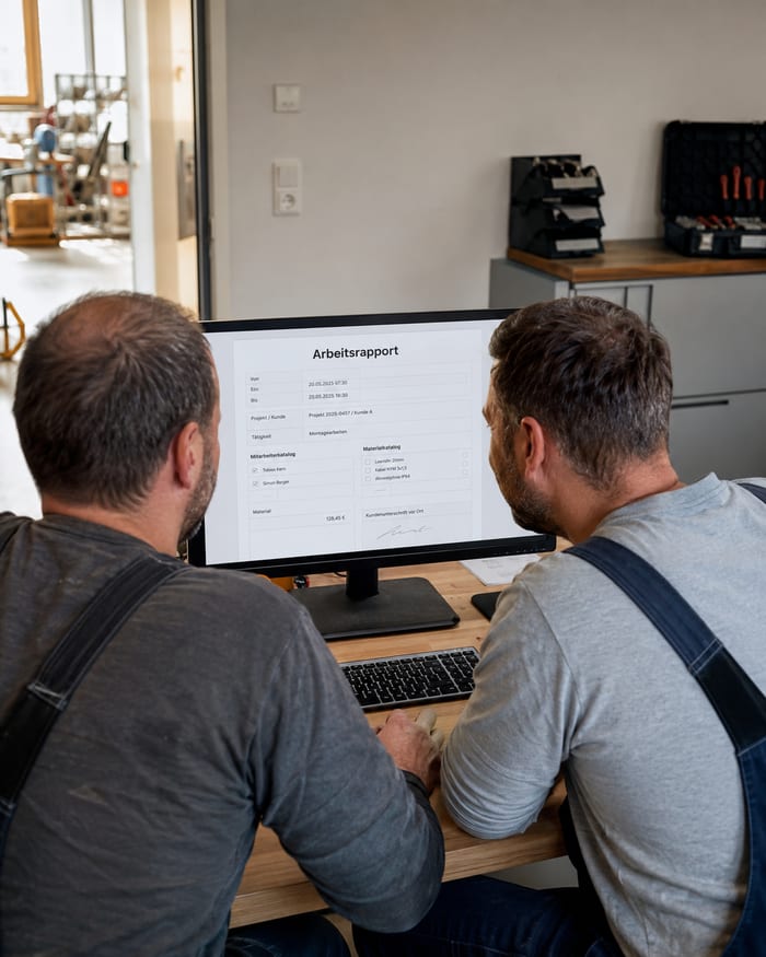 Digitalisierung des Arbeitsrapports