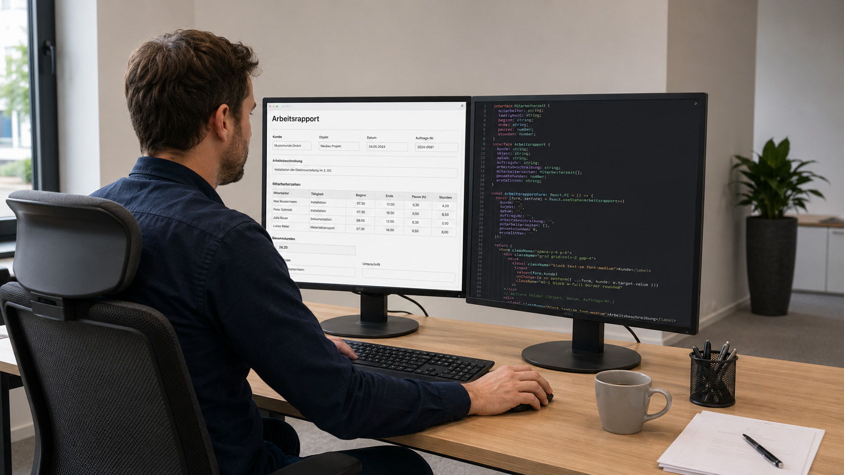 Arbeitsrapport mit Formilo programmieren lassen