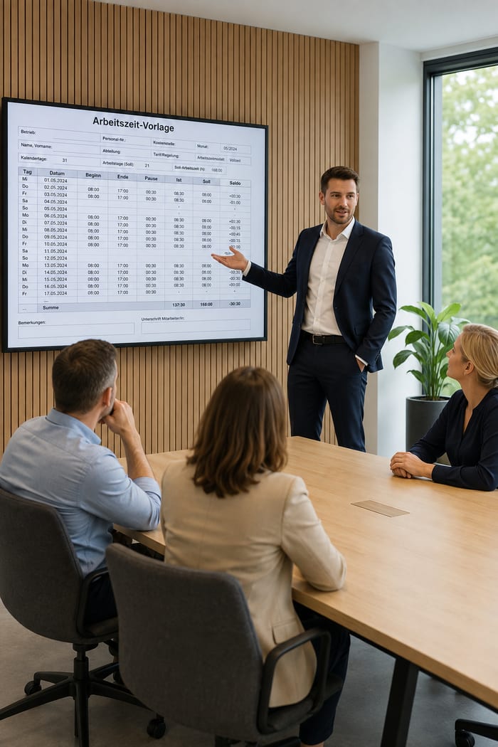 Beratung zur Arbeitszeit-Vorlage