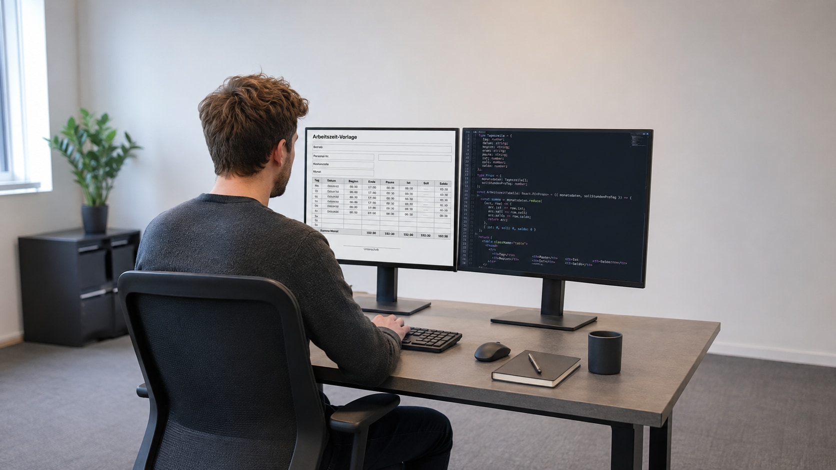 Arbeitszeit-Vorlage mit Formilo programmieren lassen