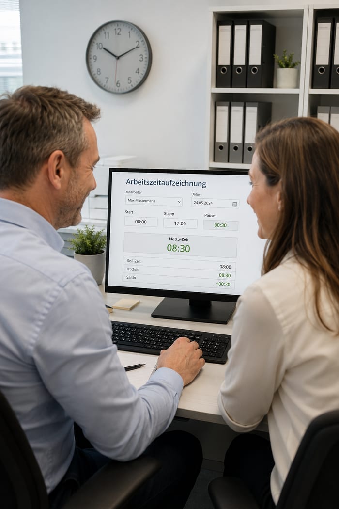 Digitalisierung der Arbeitszeitaufzeichnung