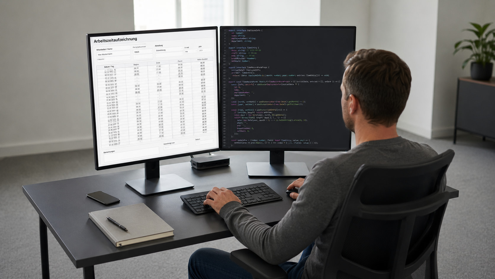 Arbeitszeitaufzeichnung mit Formilo programmieren lassen