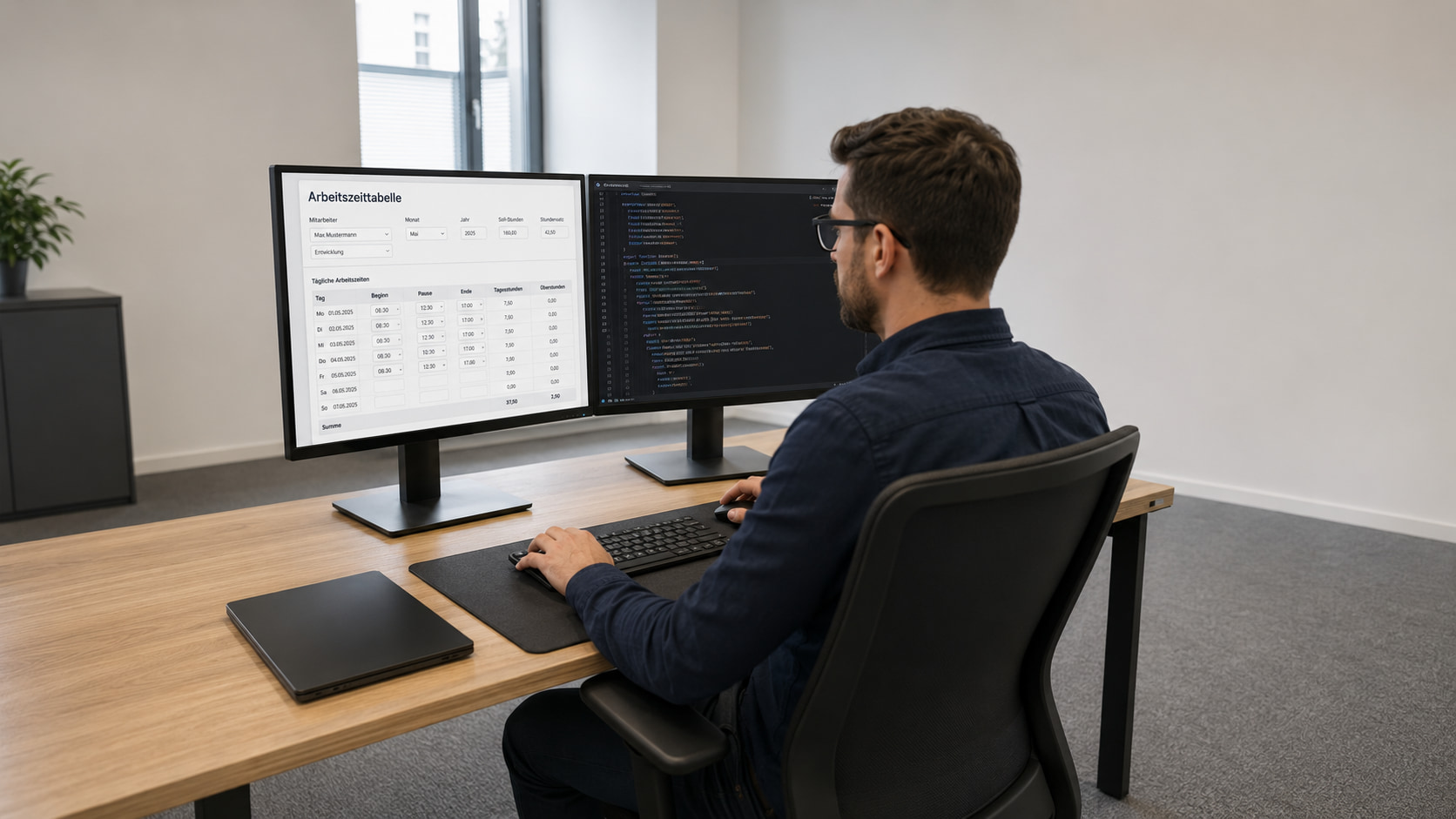 Arbeitszeittabelle mit Formilo programmieren lassen