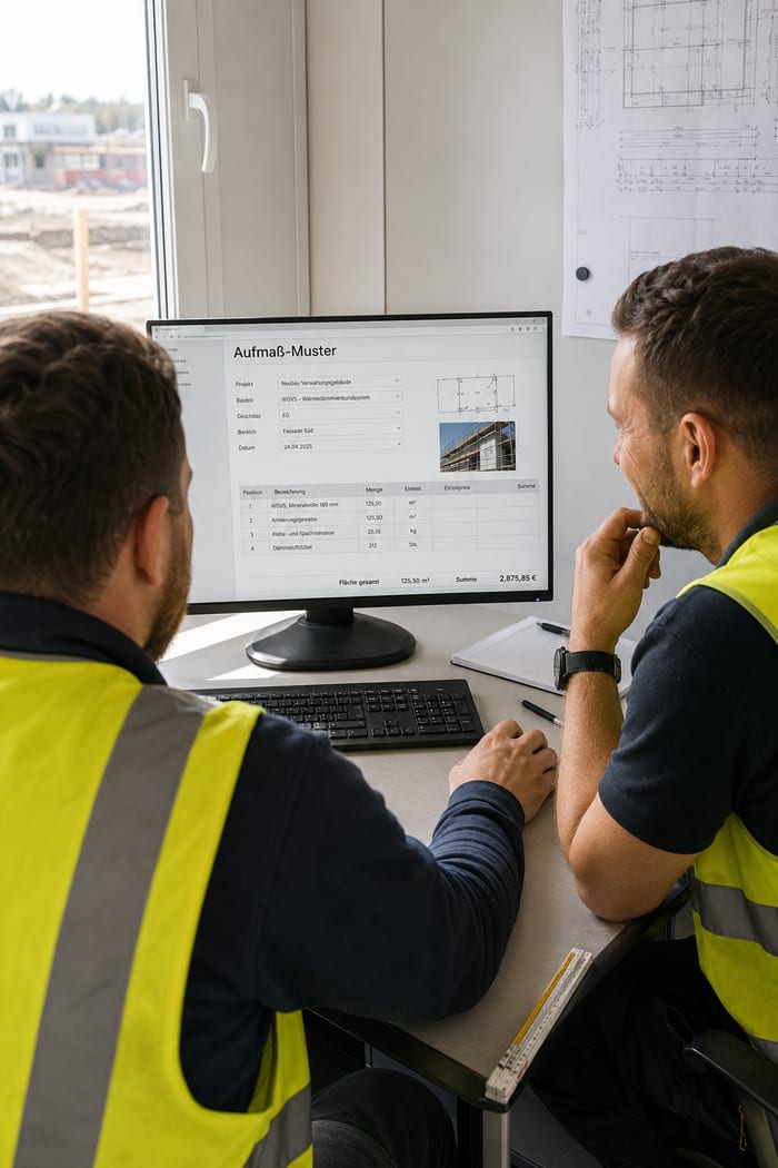 Digitalisierung des Aufmaß-Musters