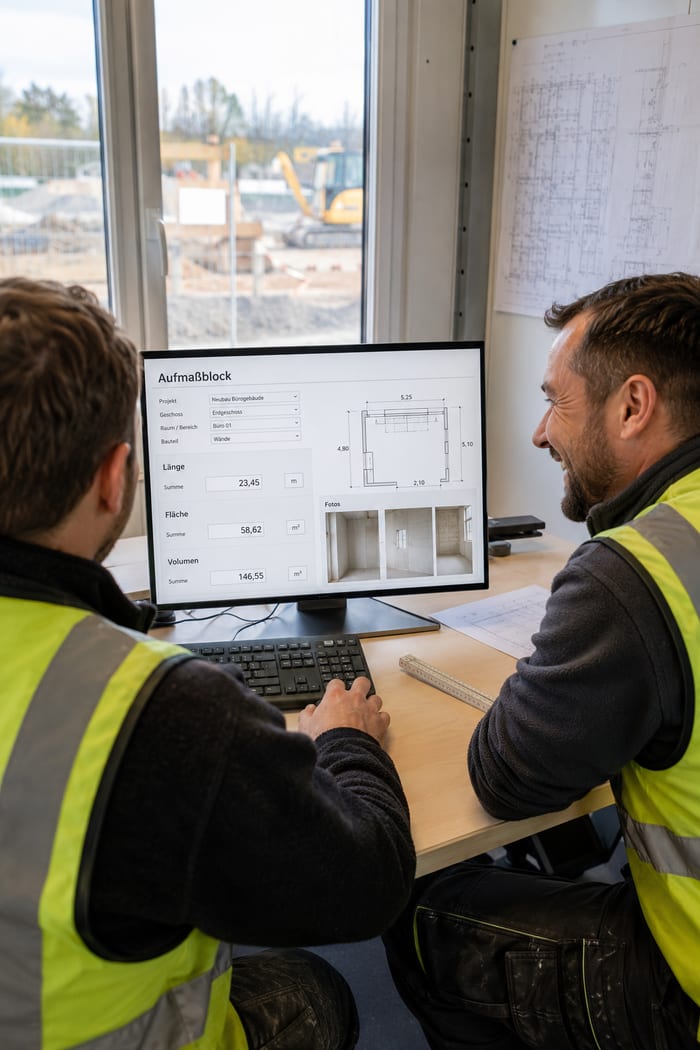 Digitalisierung des Aufmaßblocks