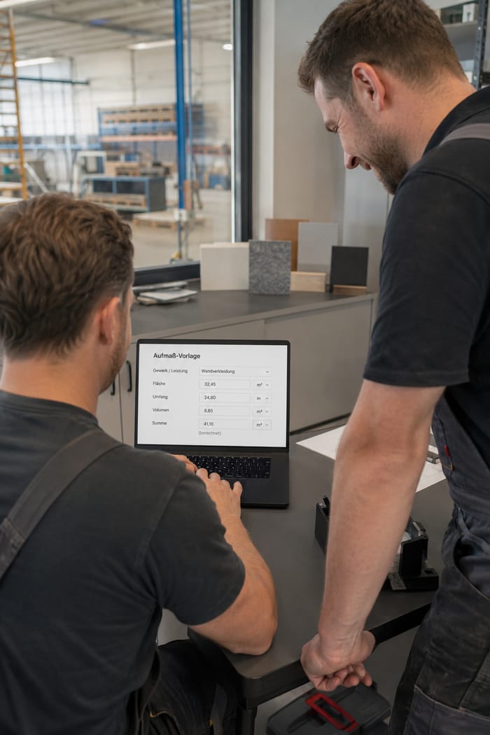 Digitalisierung der Aufmaßvorlage
