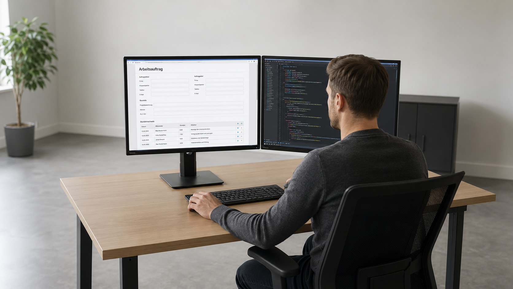 Handwerkerauftrag mit Formilo programmieren lassen