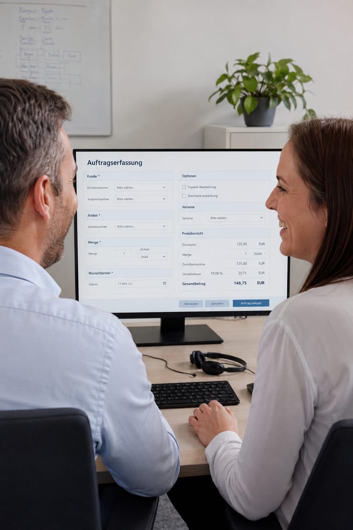 Digitalisierung der Auftragserfassung