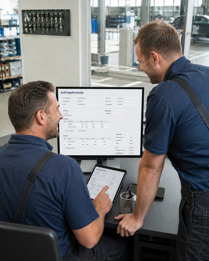 Digitalisierung des Auftragsformulars