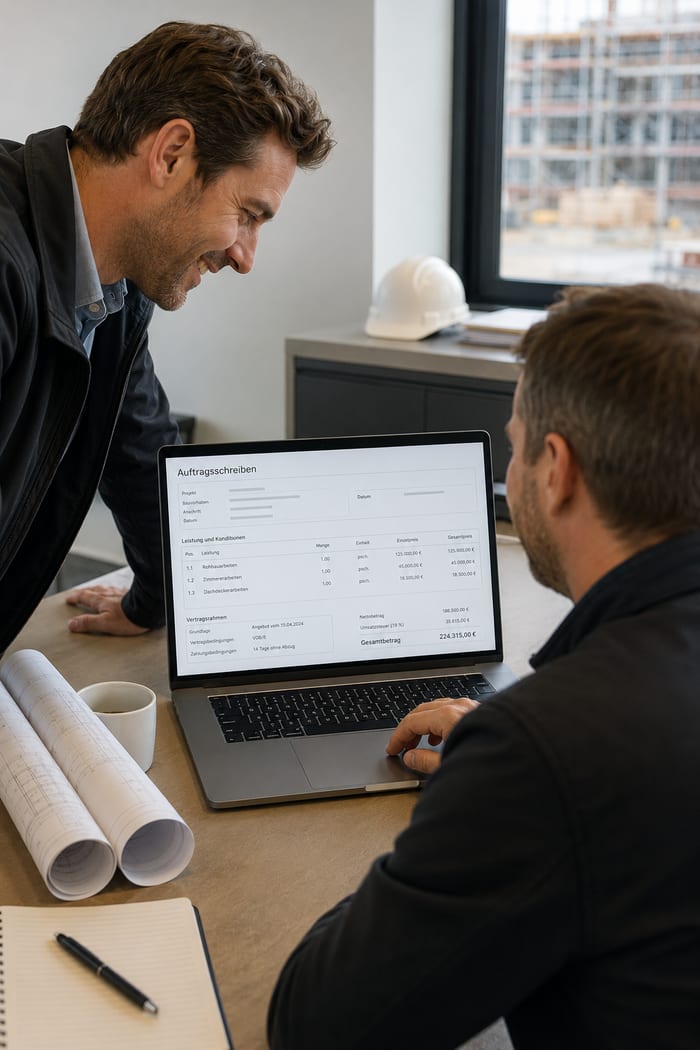 Digitalisierung der Auftragsliste