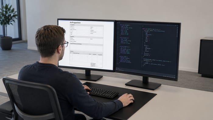 Digitalisierung des Auftragsscheins