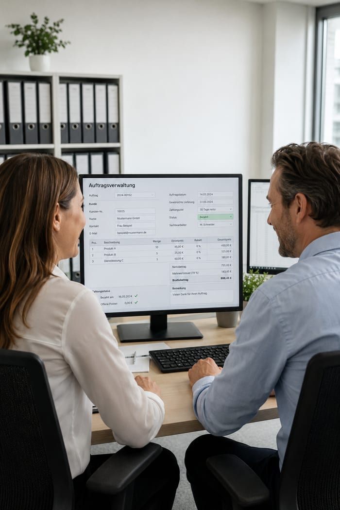 Digitalisierung der Auftragsverwaltung