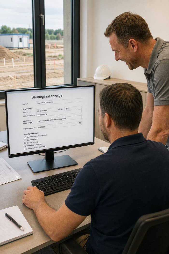 Digitalisierung der Baubeginnanzeige