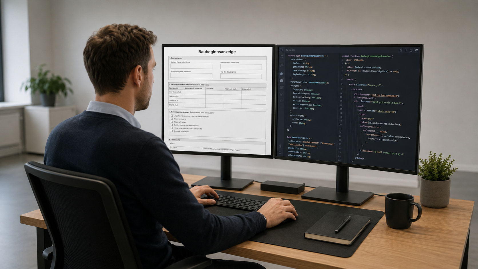 Baubeginnanzeige mit Formilo programmieren lassen