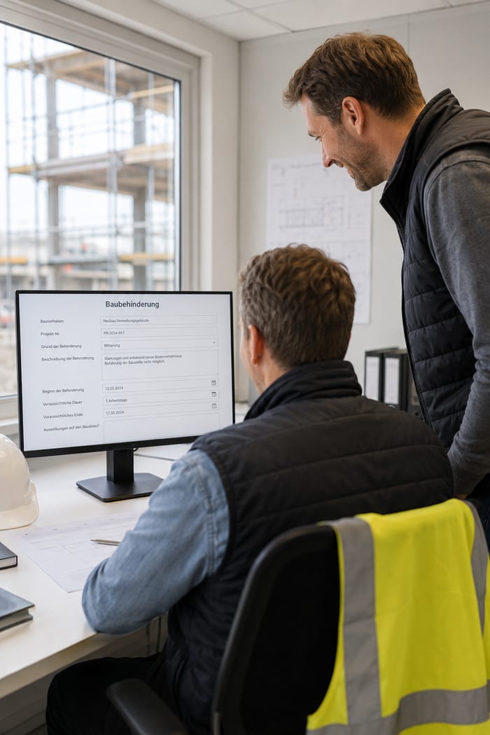 Digitalisierung der Baubehinderung