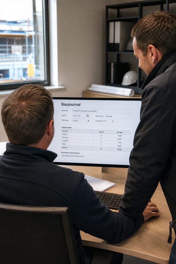 Digitalisierung des Baujournals
