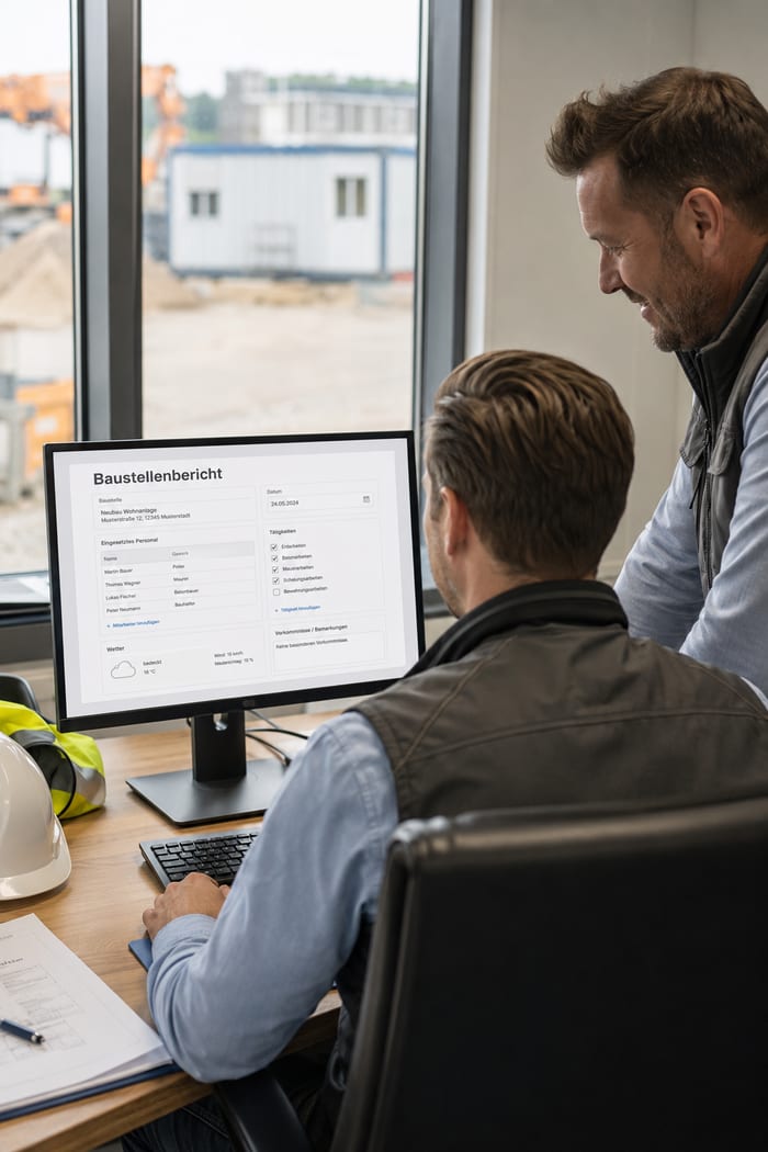 Digitalisierung des Baustellenberichts