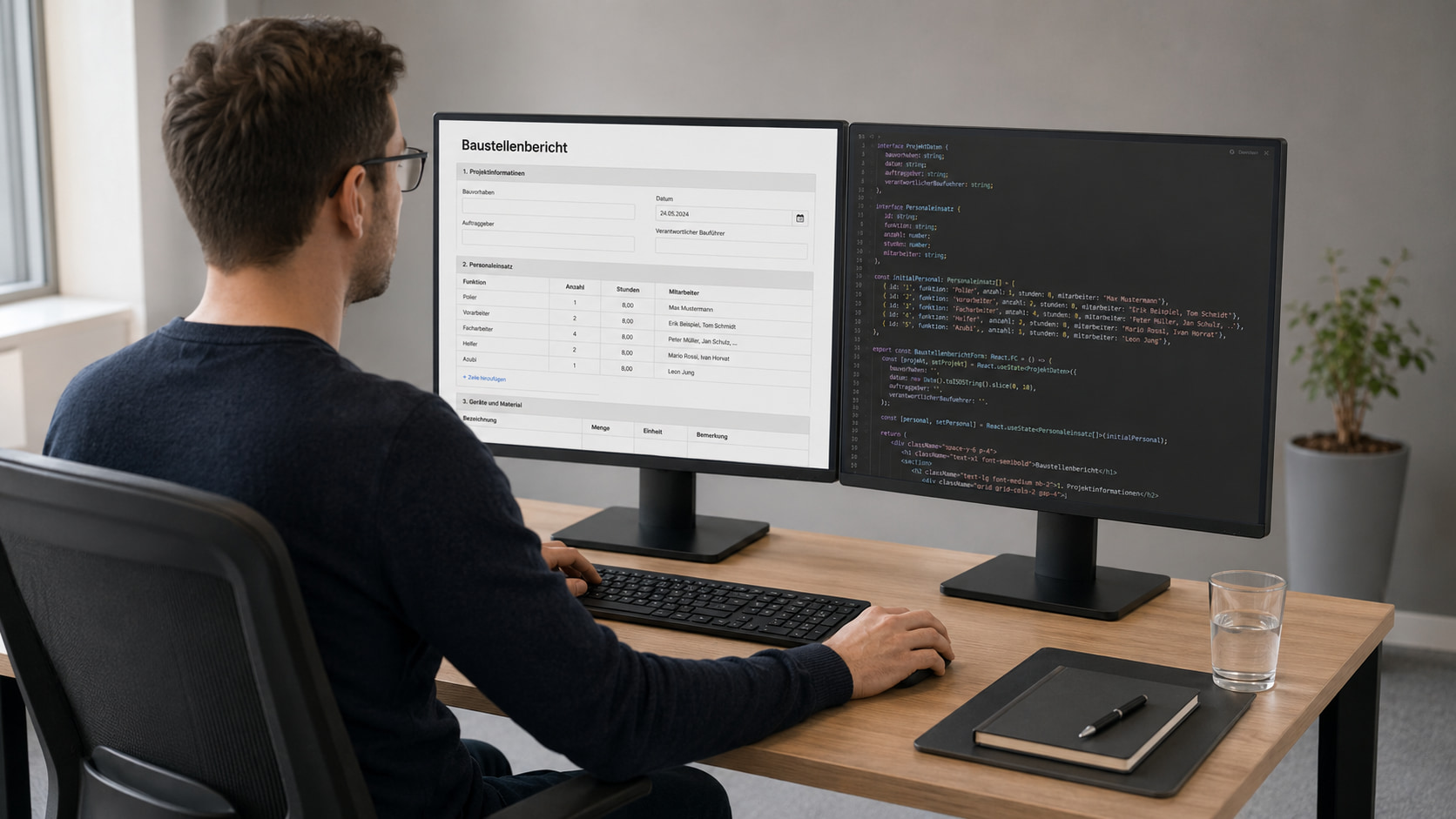 Baustellenbericht mit Formilo programmieren lassen