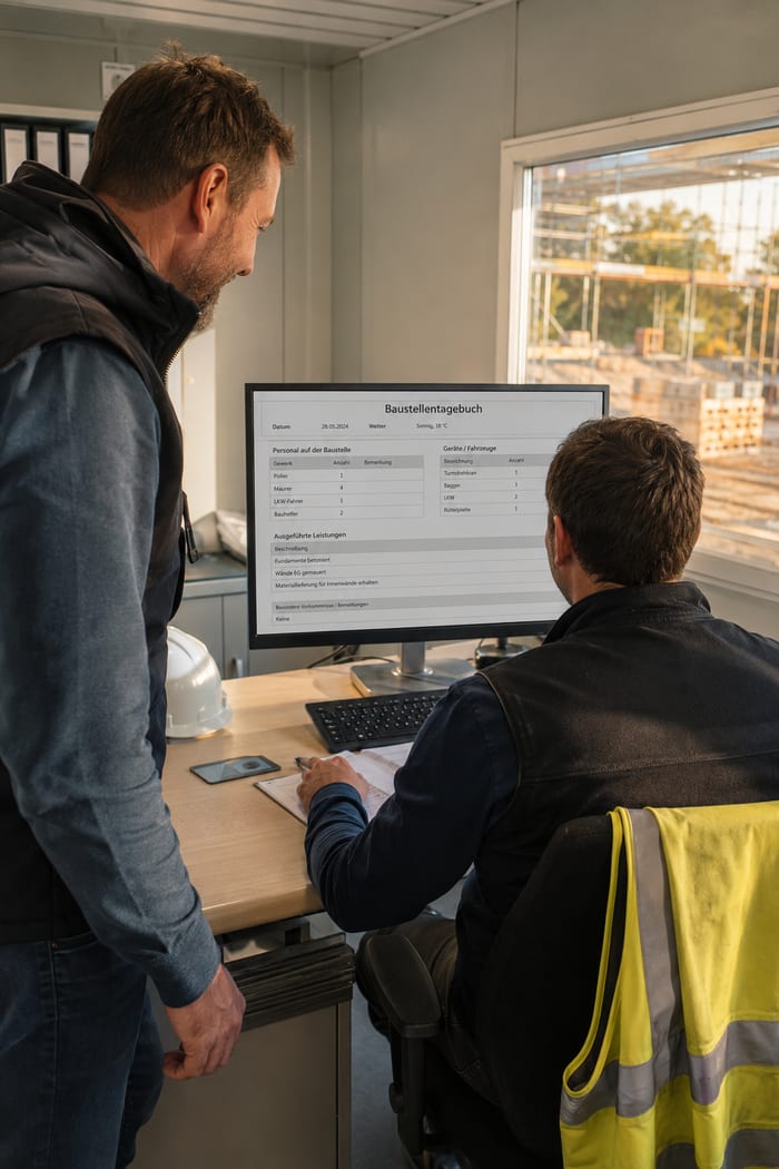 Digitalisierung des Baustellentagebuchs