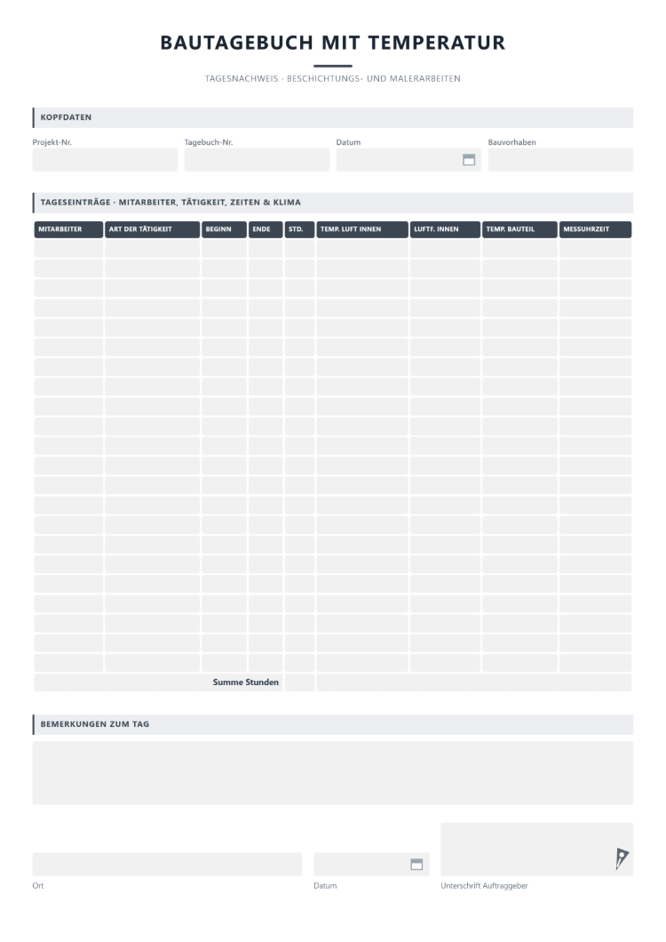 Individuelles Formular-Muster