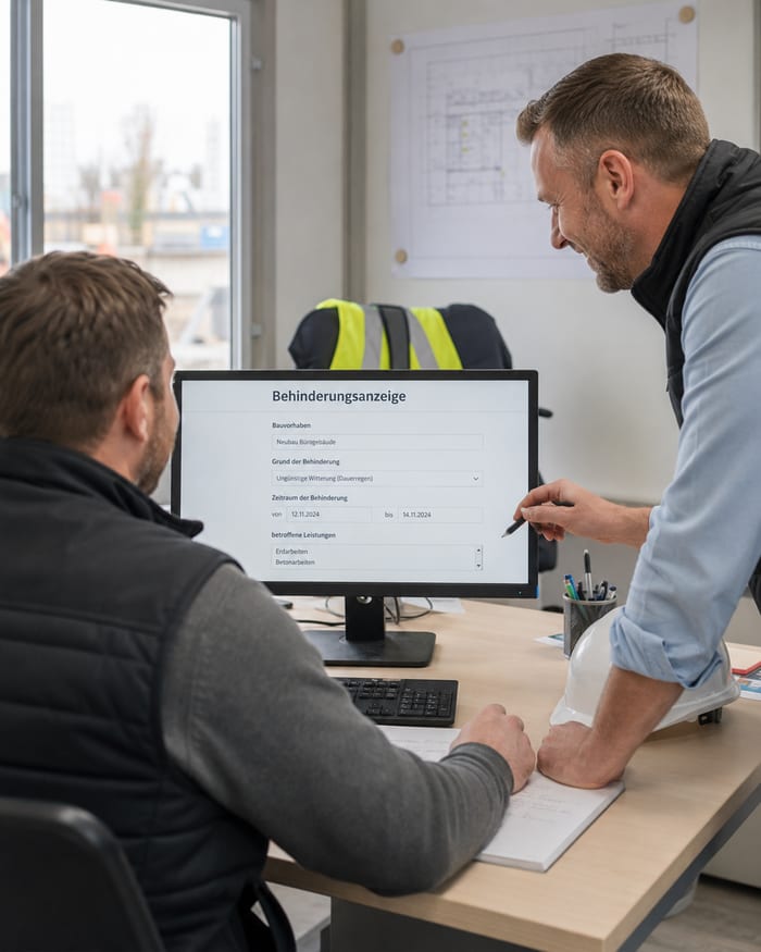 Digitalisierung der Behinderungsanzeige