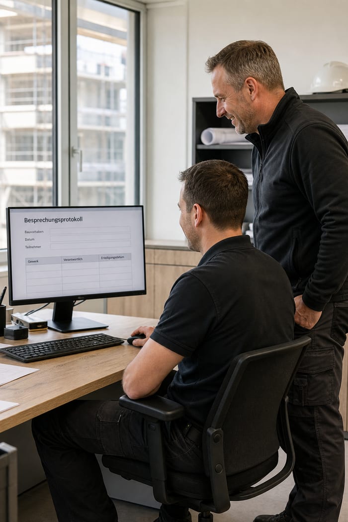 Digitalisierung des Besprechungsprotokolls