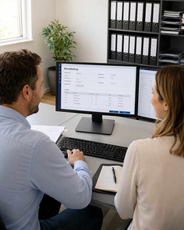 Digitalisierung des Bestellauftrags