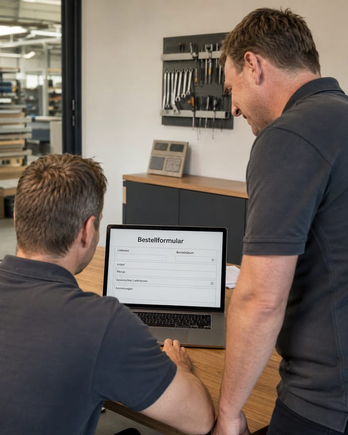 Digitalisierung des Bestellformulars