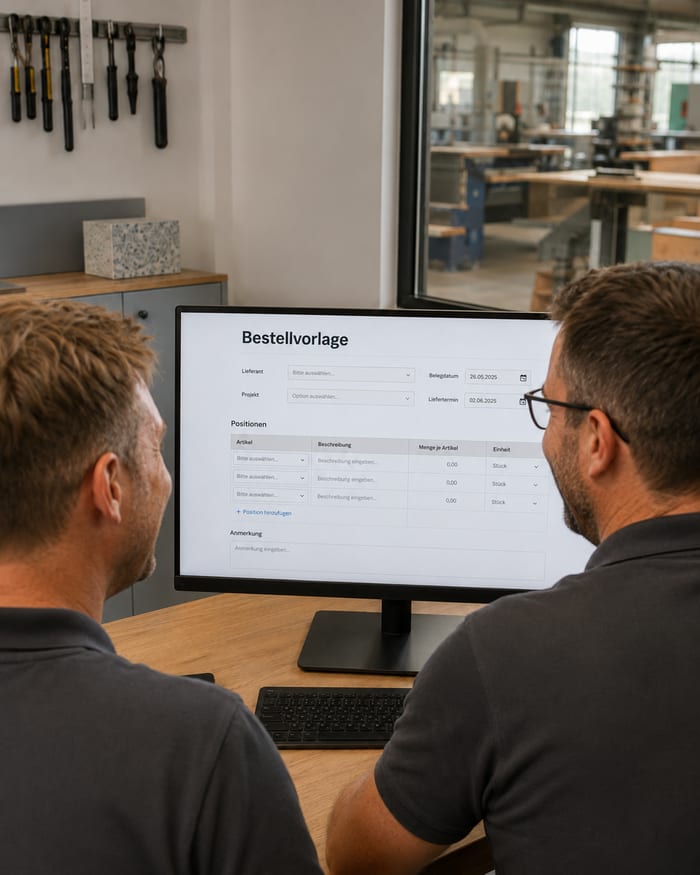 Digitalisierung der Bestellvorlage