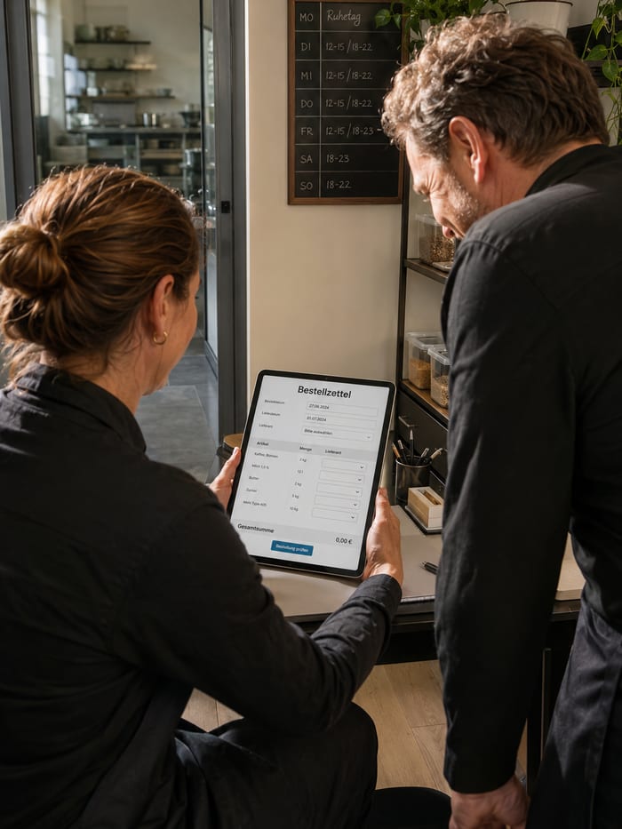 Digitalisierung des Bestellzettels